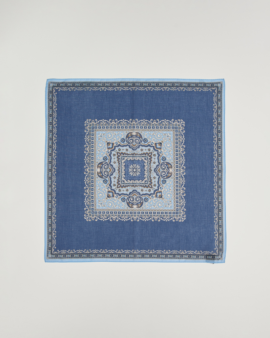 Mies | Huivit | Amanda Christensen | Cotton Voilé Printed Paisley Bandana Navy