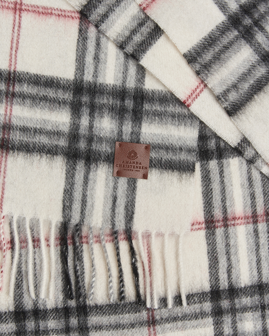 Mies | Kaulaliinat | Amanda Christensen | Wool Check Scarf Cream
