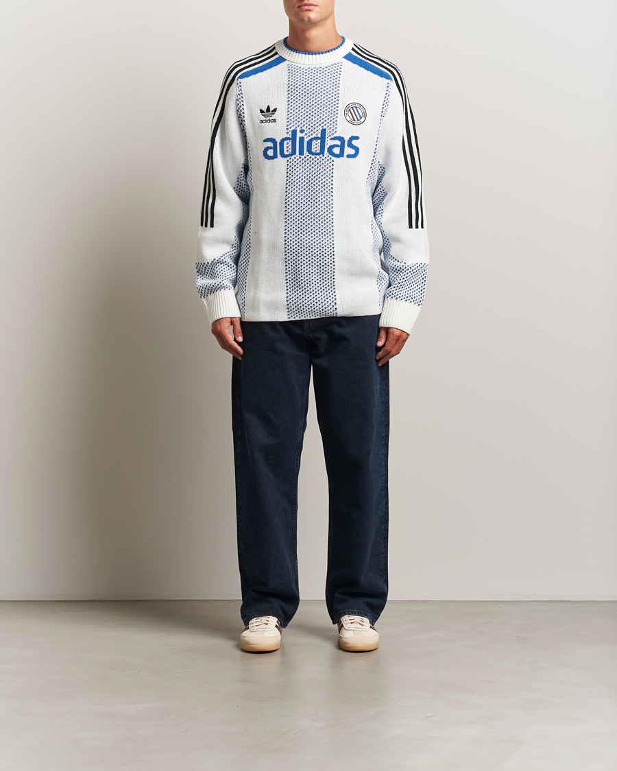 Mies | Puserot | adidas Originals | Knitted Football Sweater White