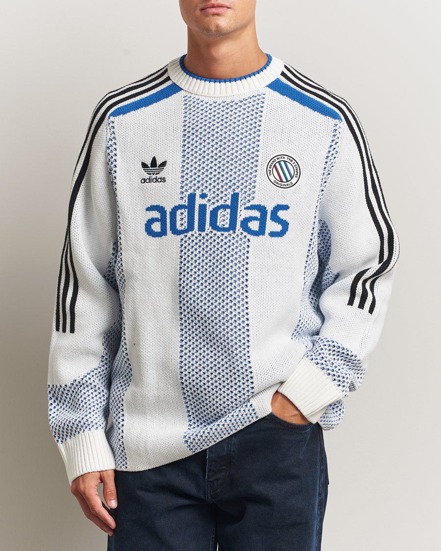 Mies | Puserot | adidas Originals | Knitted Football Sweater White