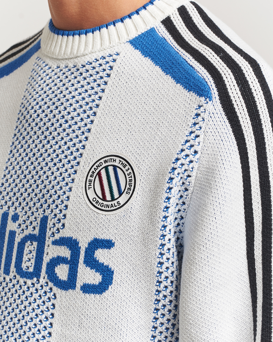 Mies | Puserot | adidas Originals | Knitted Football Sweater White