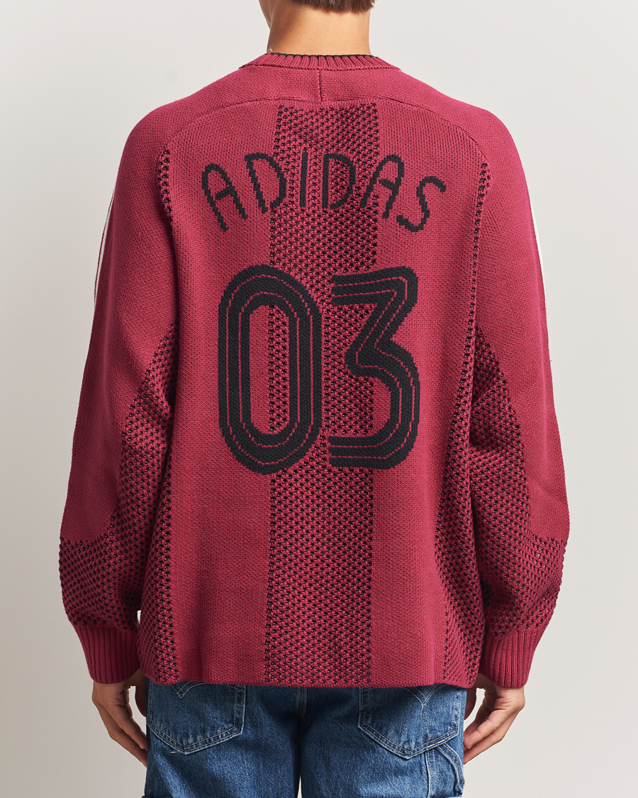 Mies | Puserot | adidas Originals | Knitted Football Sweater Legacy Burgundy