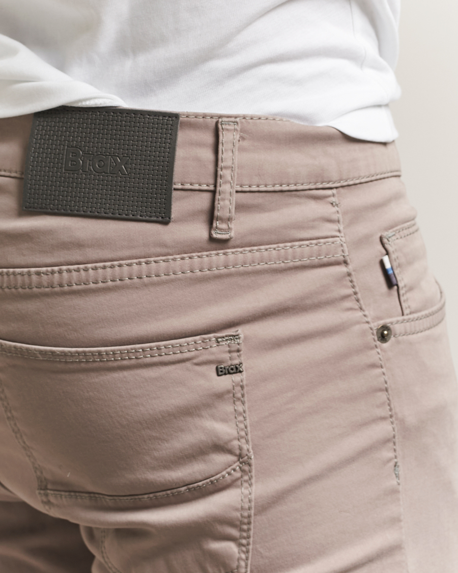 Mies | Housut | Brax | Cadiz Cotton Satin 5-Pocket Pants Stone