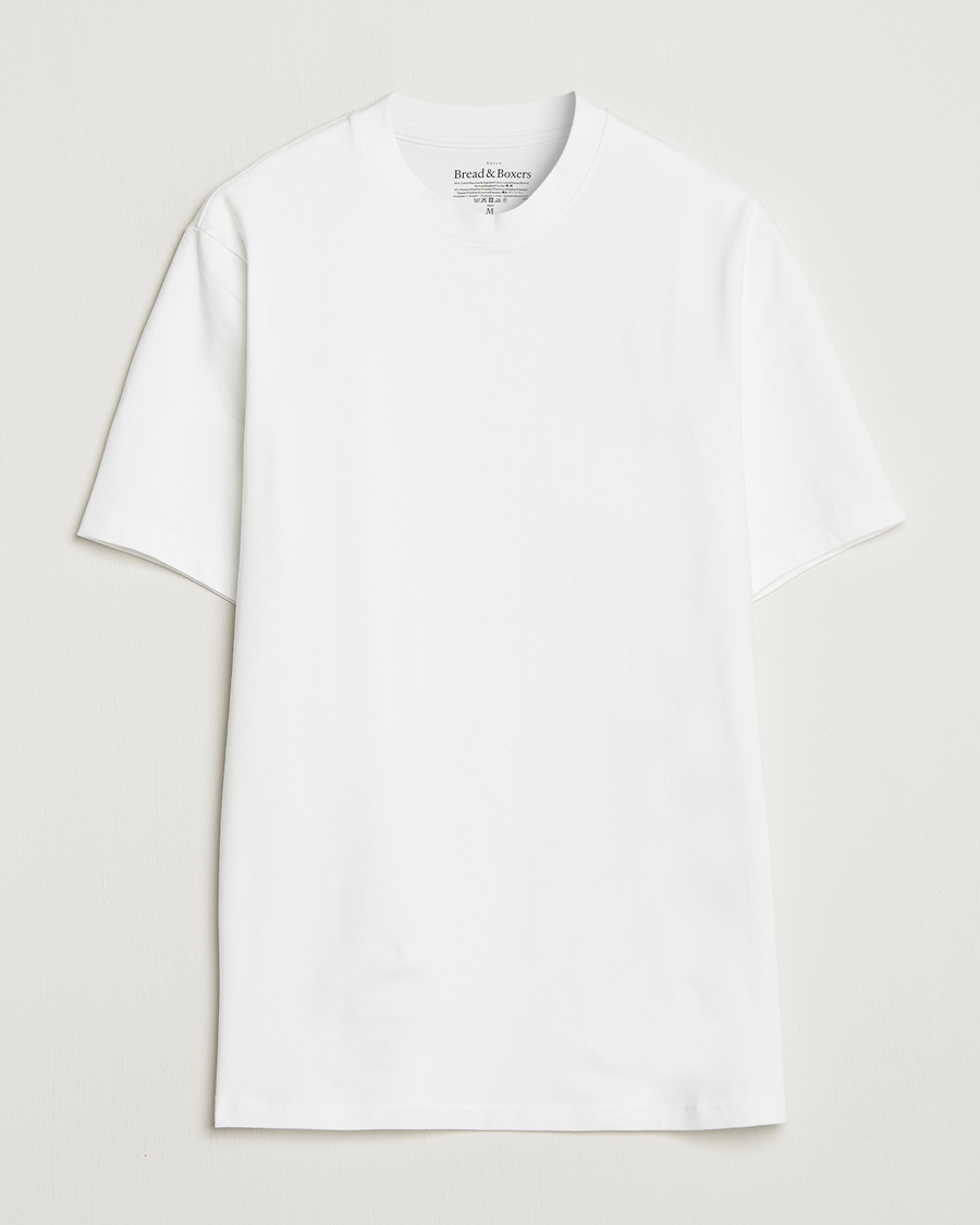 Mies | T-paidat | Bread & Boxers | High Neck T-Shirt White
