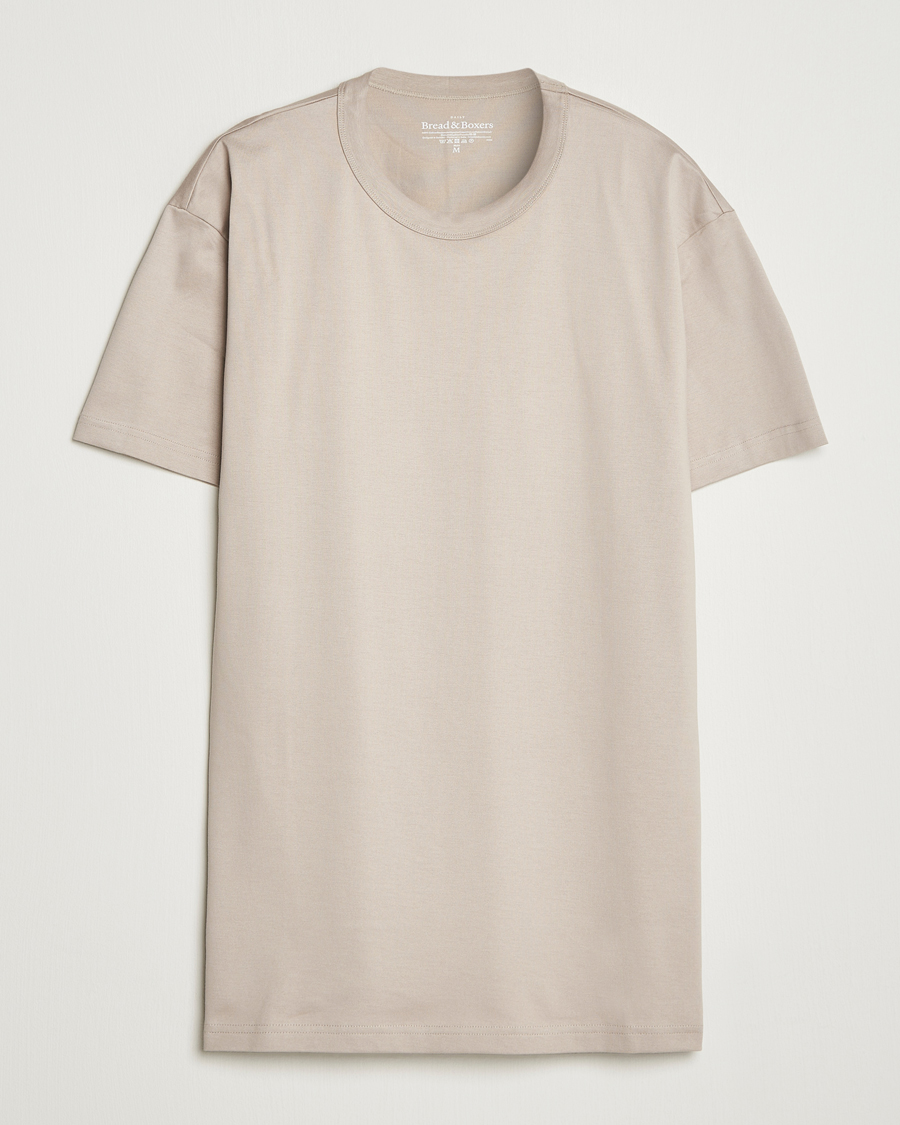 Mies | T-paidat | Bread & Boxers | Pima Cotton Crew Neck T-Shirt Greige
