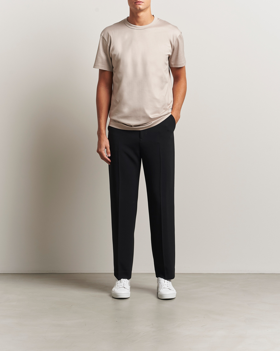 Mies | T-paidat | Bread & Boxers | Pima Cotton Crew Neck T-Shirt Greige