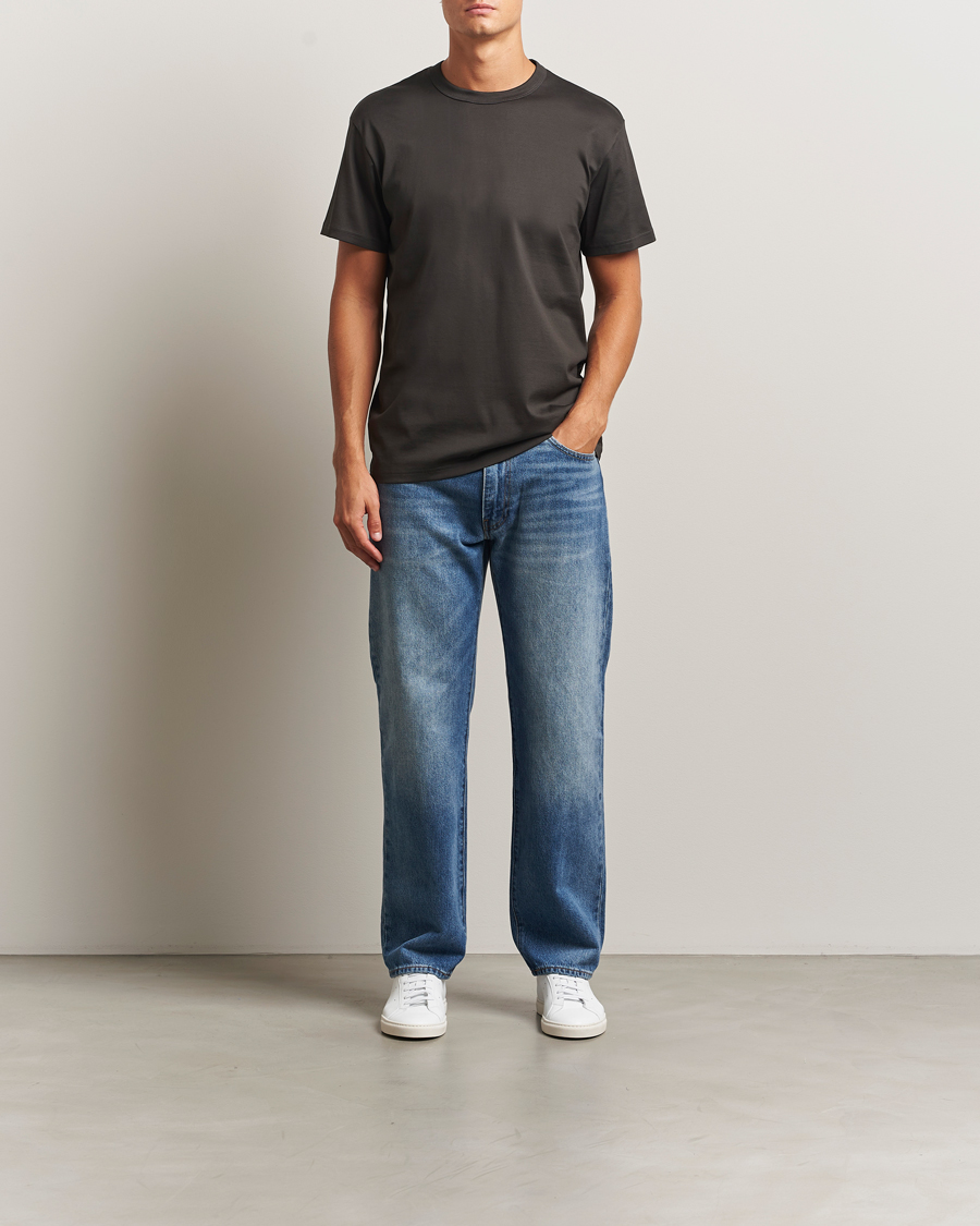 Mies | T-paidat | Bread & Boxers | Pima Cotton Crew Neck T-Shirt Charcoal