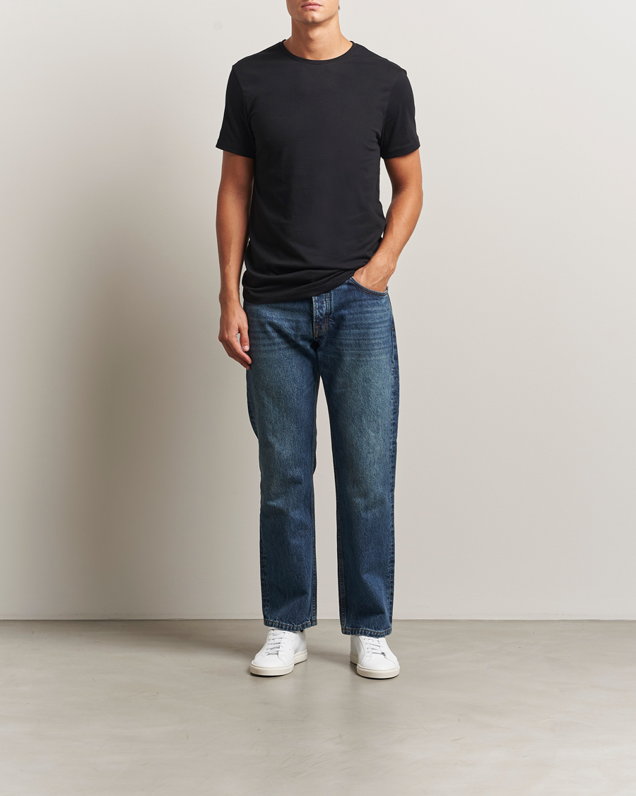 Mies | T-paidat | Bread & Boxers | 2-Pack Lightweight Cotton T-Shirt Black