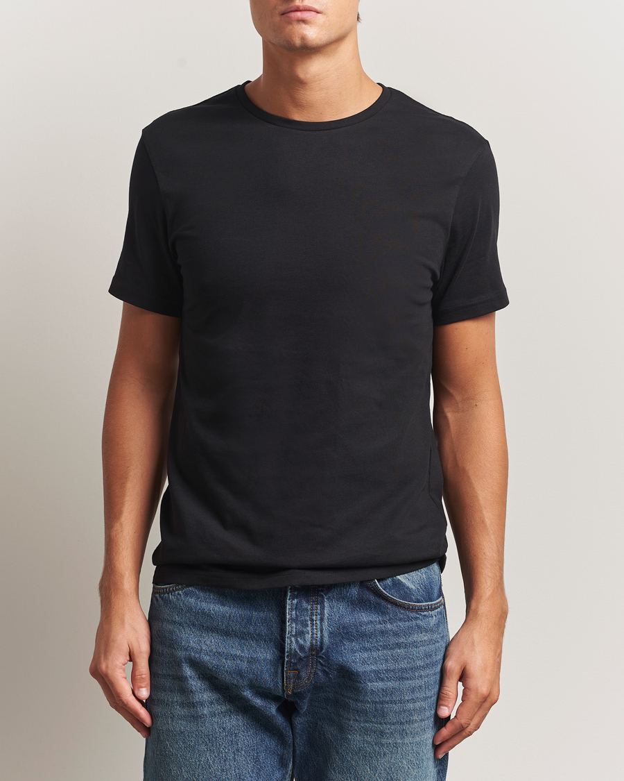 Mies | T-paidat | Bread & Boxers | 2-Pack Lightweight Cotton T-Shirt Black