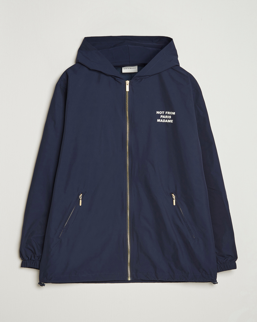 Mies | Takit | Drôle de Monsieur | La Veste Capuche Slogan Jacket Navy