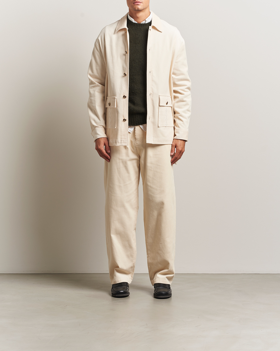 Mies | Kauluspaidat | Drôle de Monsieur | Corduroy Overshirt Ecru