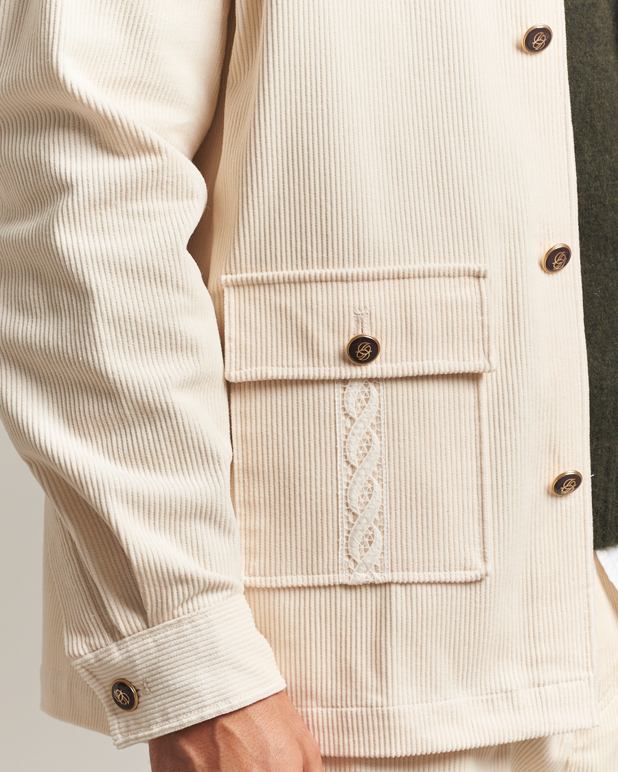 Mies | Kauluspaidat | Drôle de Monsieur | Corduroy Overshirt Ecru