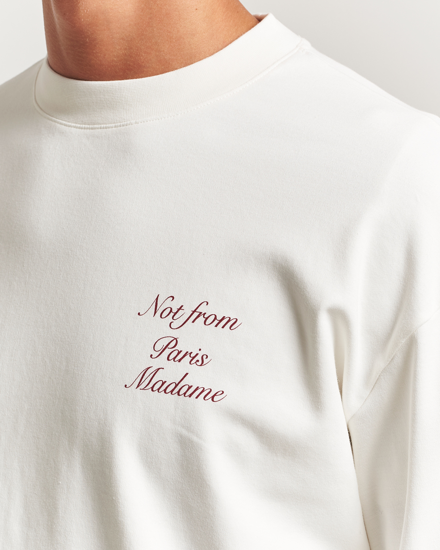 Mies | T-paidat | Drôle de Monsieur | Slogan Calligraphy Long Sleeve T-shirt Off White