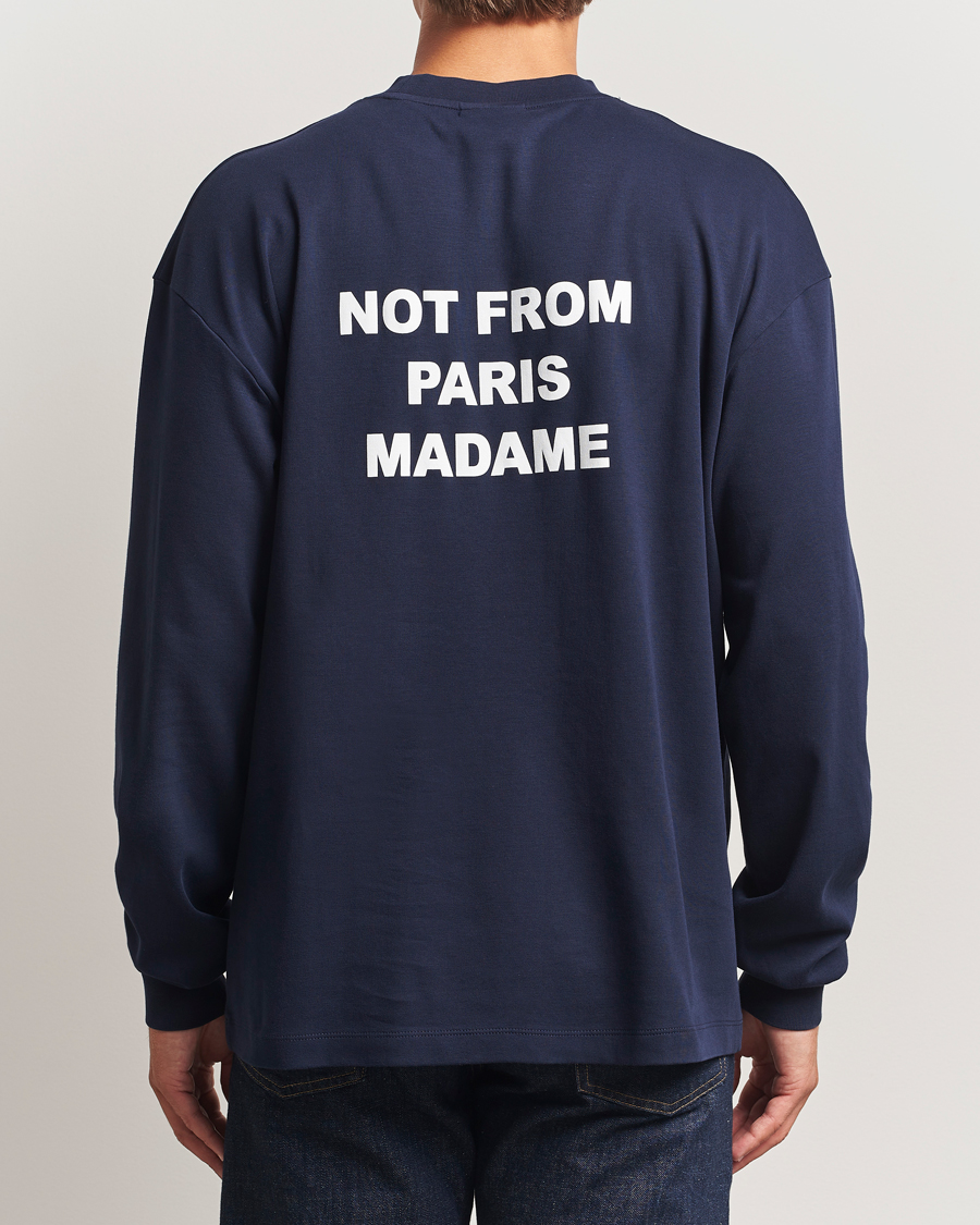 Mies | T-paidat | Drôle de Monsieur | Slogan Long Sleeve T-Shirt Navy