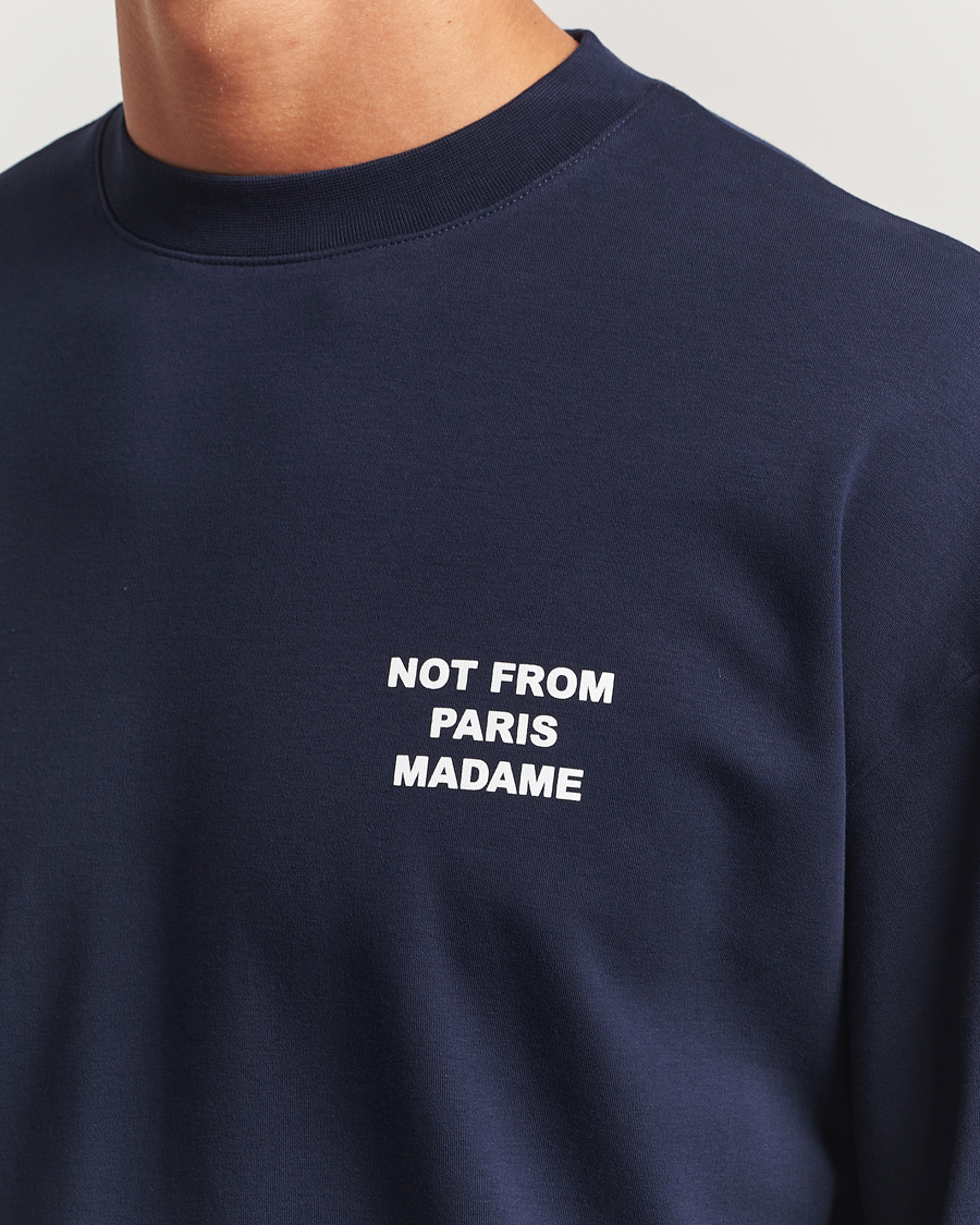 Mies | T-paidat | Drôle de Monsieur | Slogan Long Sleeve T-Shirt Navy