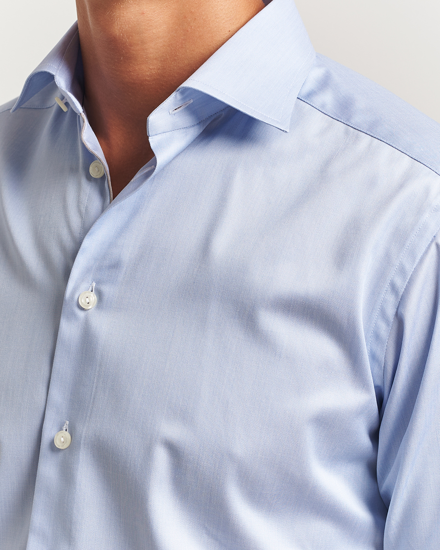 Mies | Kauluspaidat | Eton | Slim Fit Signature Twill Paspoal Shirt Light Blue