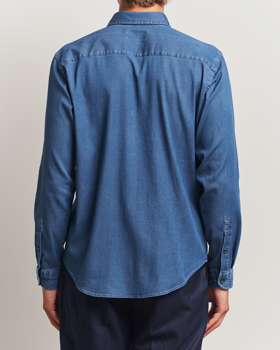 Mies | Kauluspaidat | Eton | Casual Fit Denim Shirt Dark Wash