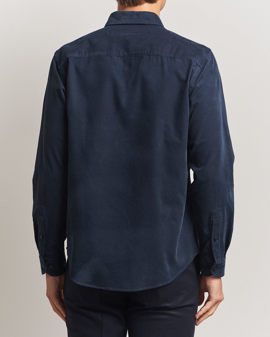 Mies | Kauluspaidat | Eton | Casual Fit Corduroy Shirt Navy