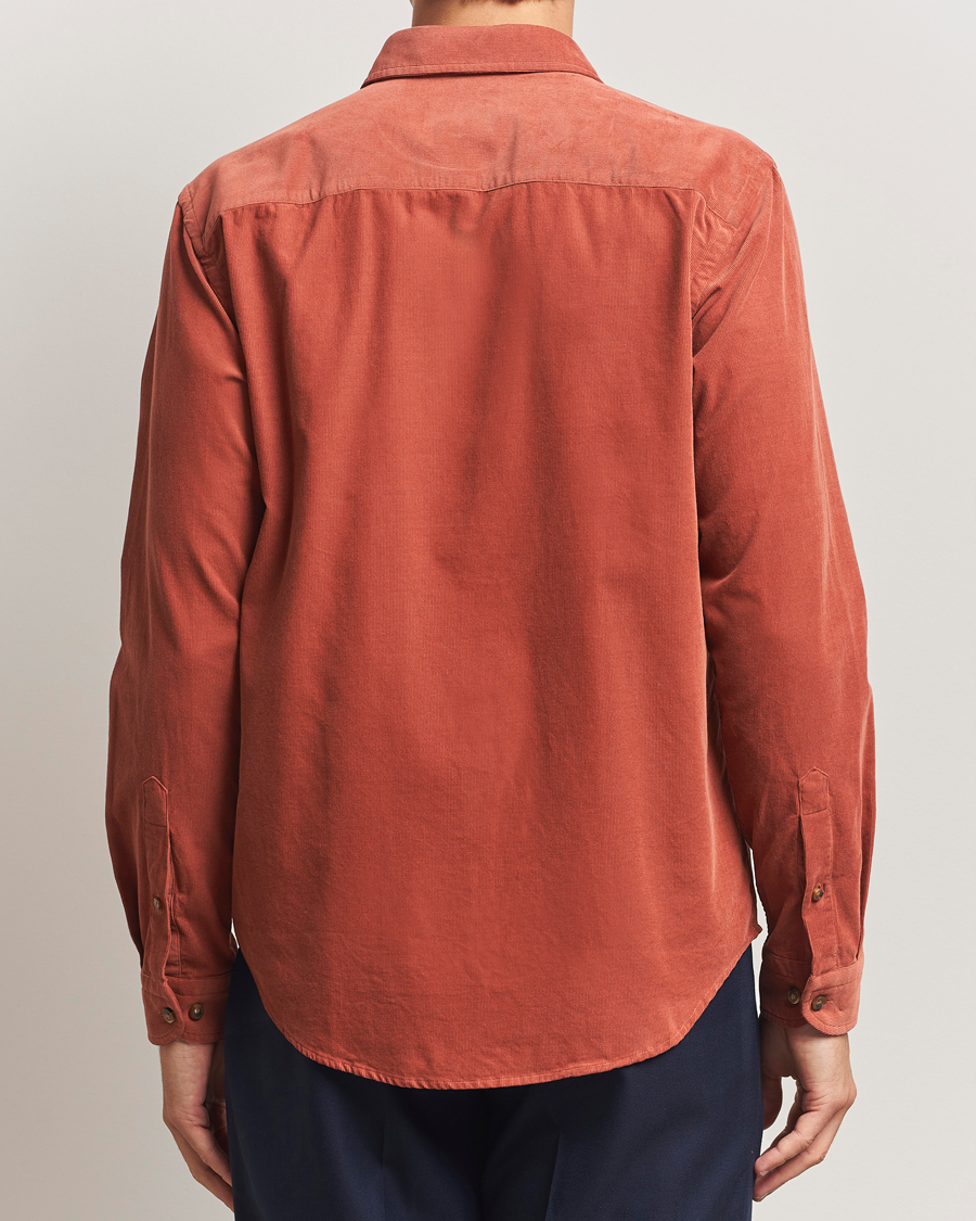 Mies | Kauluspaidat | Eton | Casual Fit Corduroy Shirt Rust Red