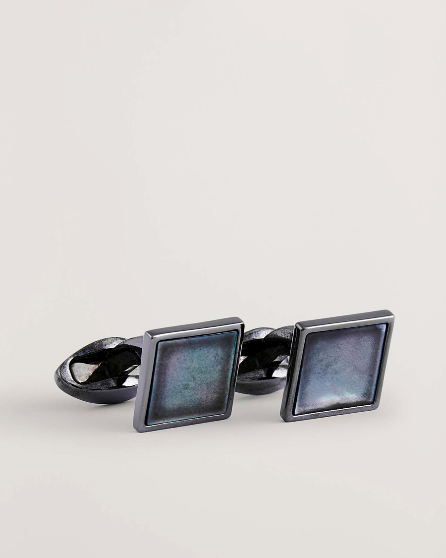 Mies | Kalvosinnapit | Eton | Mother of Pearl Cufflink Dark Grey
