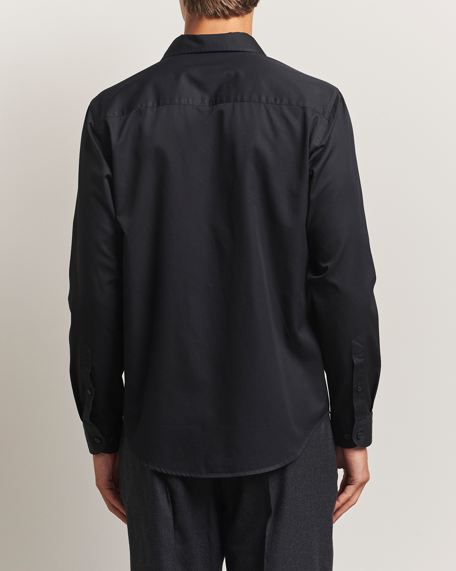 Mies | Kauluspaidat | Eton | Casual Fit Garment Washed One Piece Collar Shirt Black