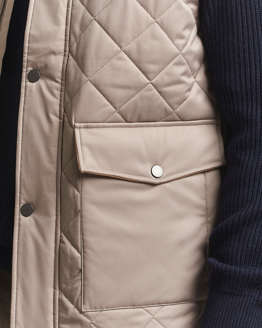 Mies | Takit | Eton | Quilted Shell Vest Beige