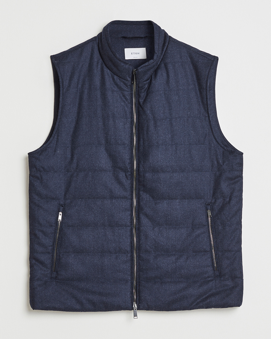 Mies | Takit | Eton | Wool Padded Vest Navy