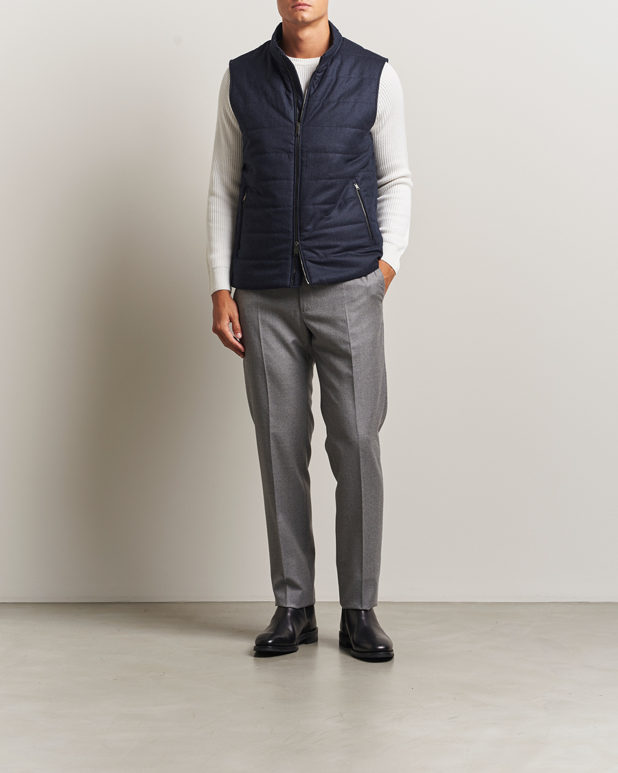 Mies | Takit | Eton | Wool Padded Vest Navy