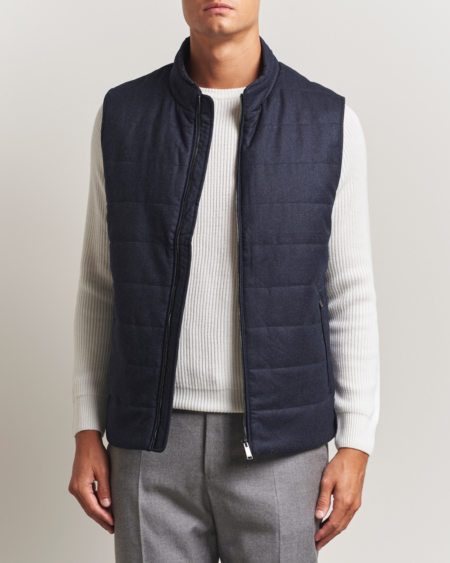 Mies | Takit | Eton | Wool Padded Vest Navy