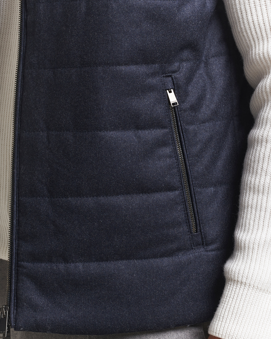 Mies | Takit | Eton | Wool Padded Vest Navy
