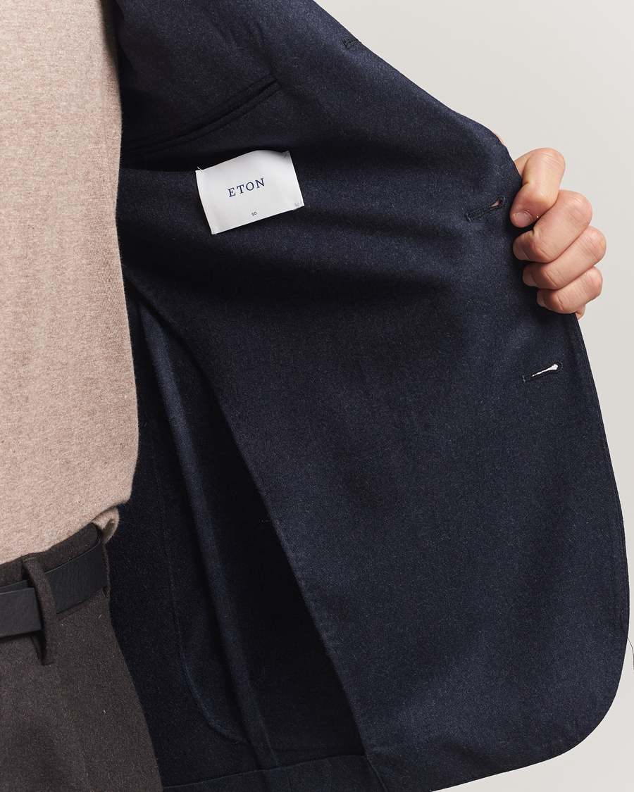 Mies | Pikkutakit | Eton | Wool Flannel Patch Pocket Blazer Navy