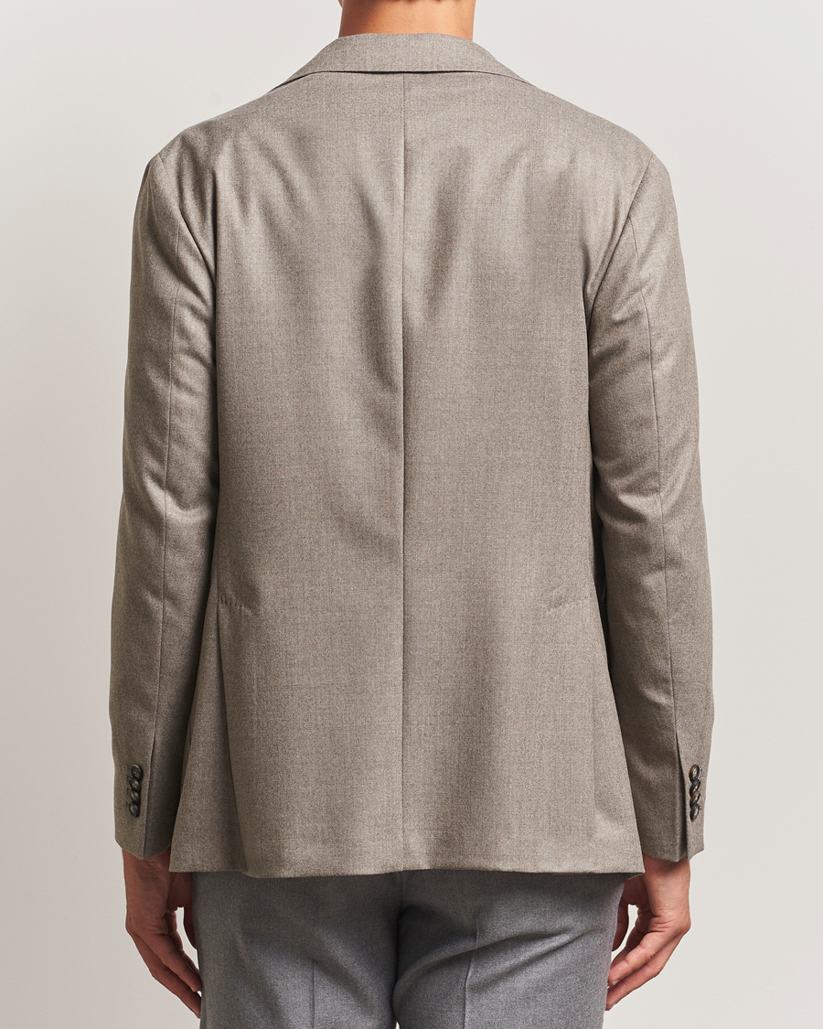 Mies | Pikkutakit | Eton | Wool Flannel Patch Pocket Blazer Beige