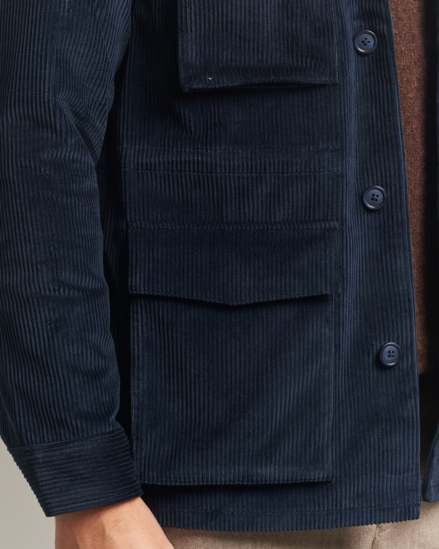 Mies | Takit | Eton | Corduroy Field Jacket Navy