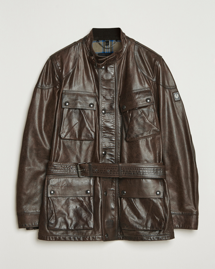 Mies | Takit | Belstaff | Trailmaster Panther Leather Jacket Dark Earth