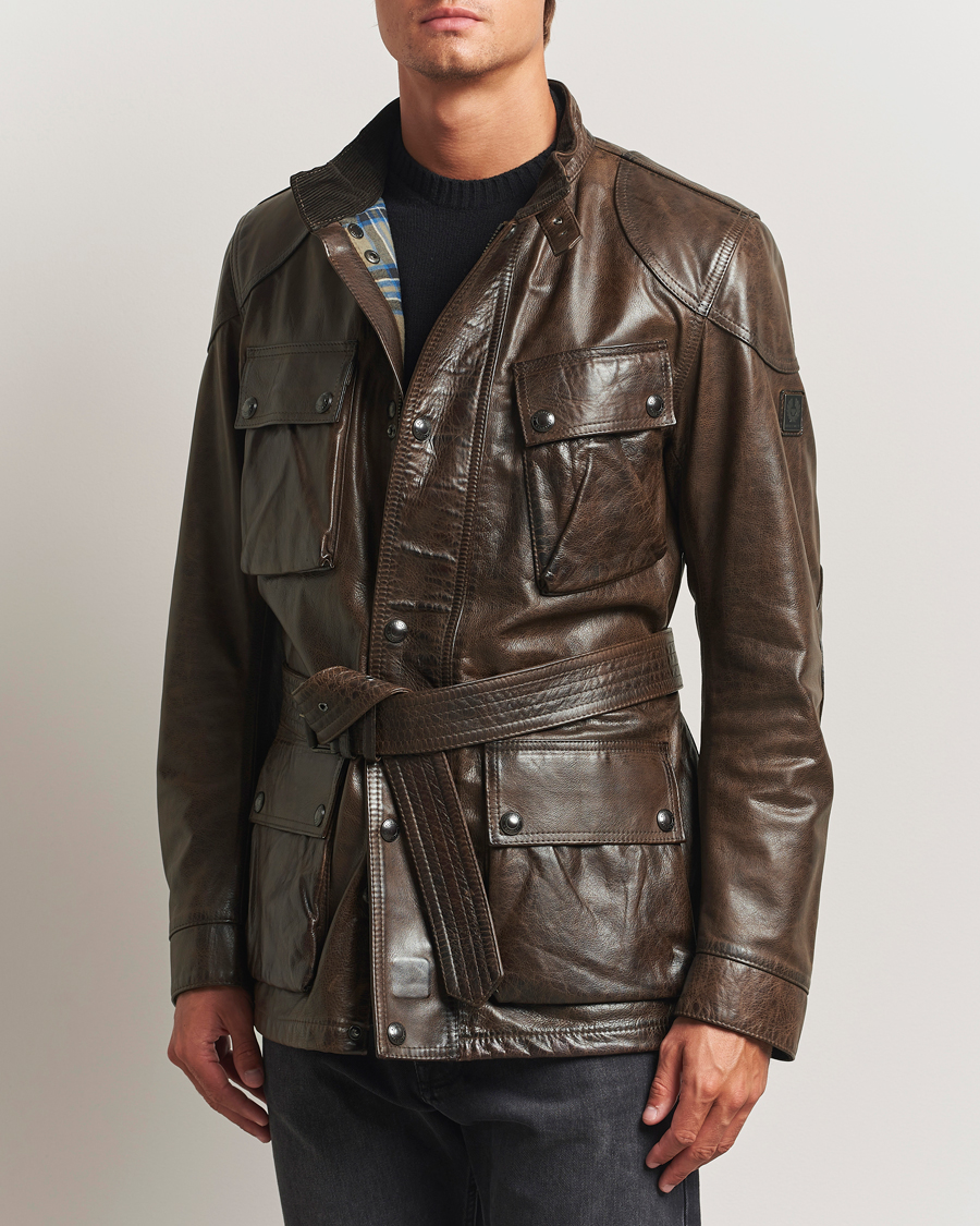 Mies | Takit | Belstaff | Trailmaster Panther Leather Jacket Dark Earth