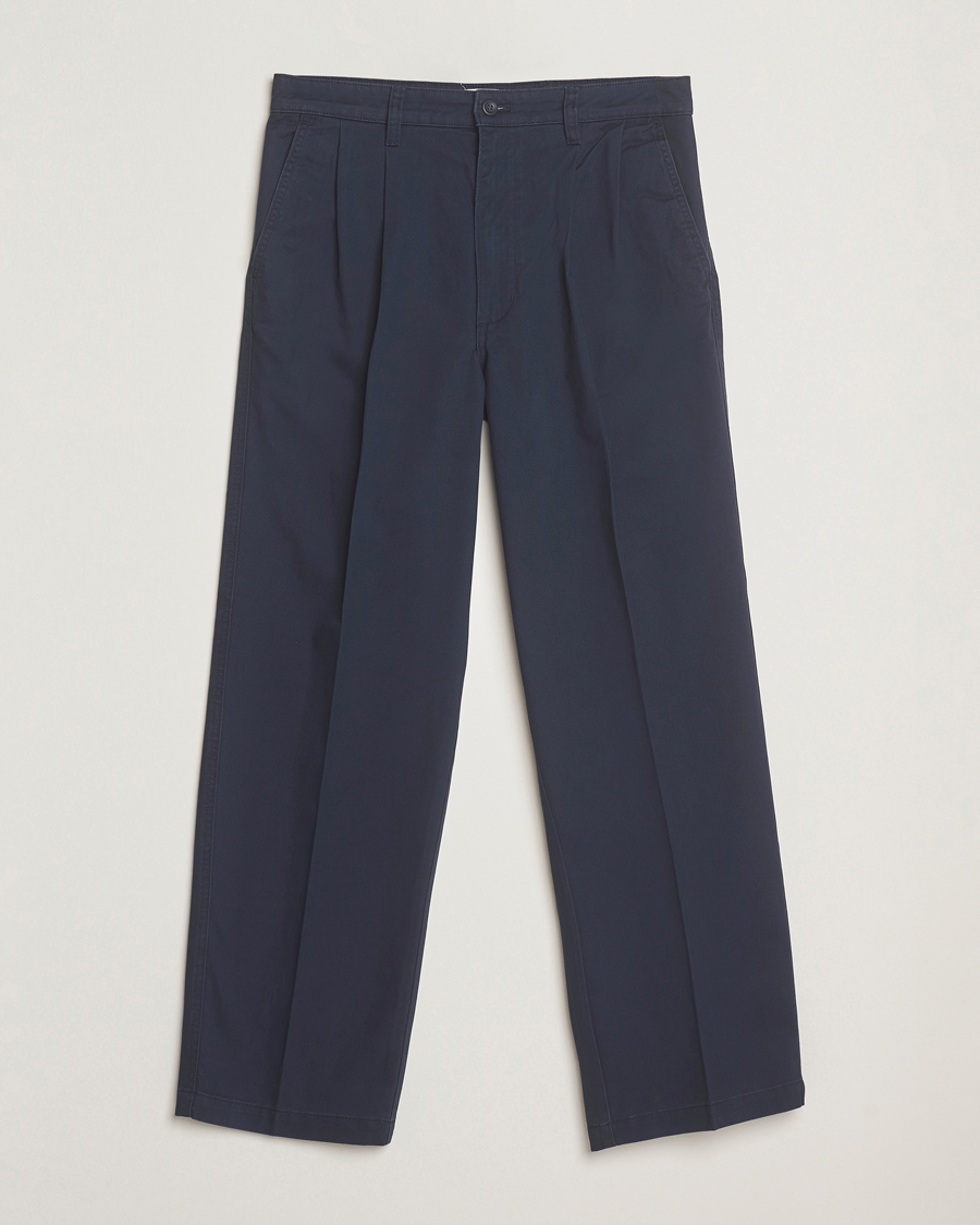 Mies | Housut | Dockers | Original Pleated Chino Loose Navy