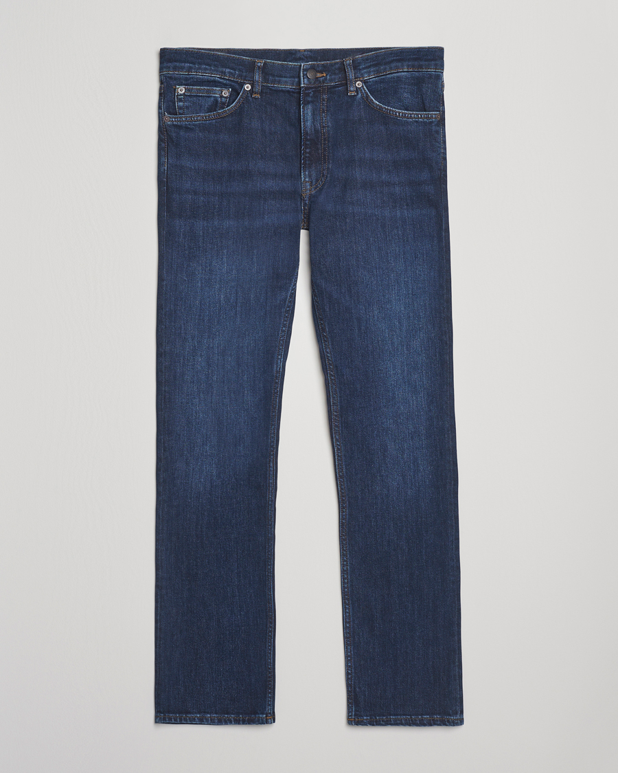 Mies | Farkut | Gant | Regular Fit Jeans Dark Blue Worn In