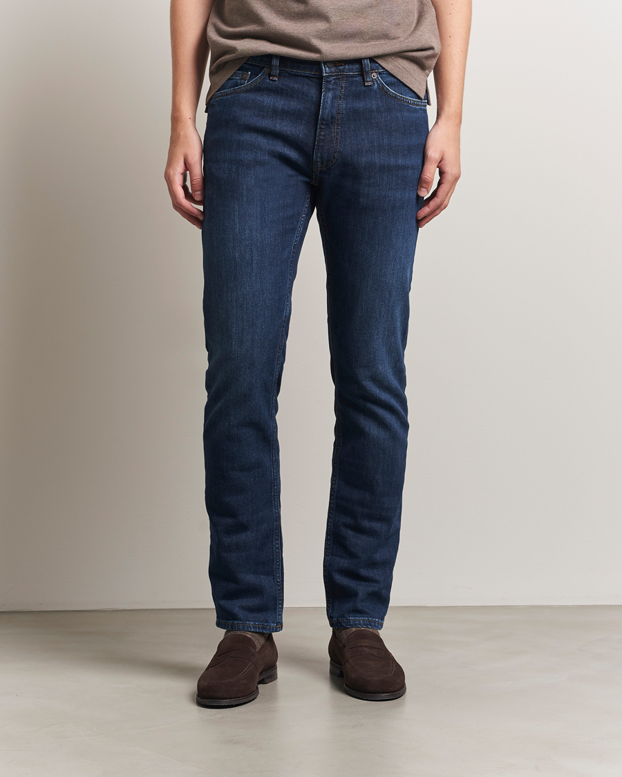 Mies | Farkut | Gant | Regular Fit Jeans Dark Blue Worn In