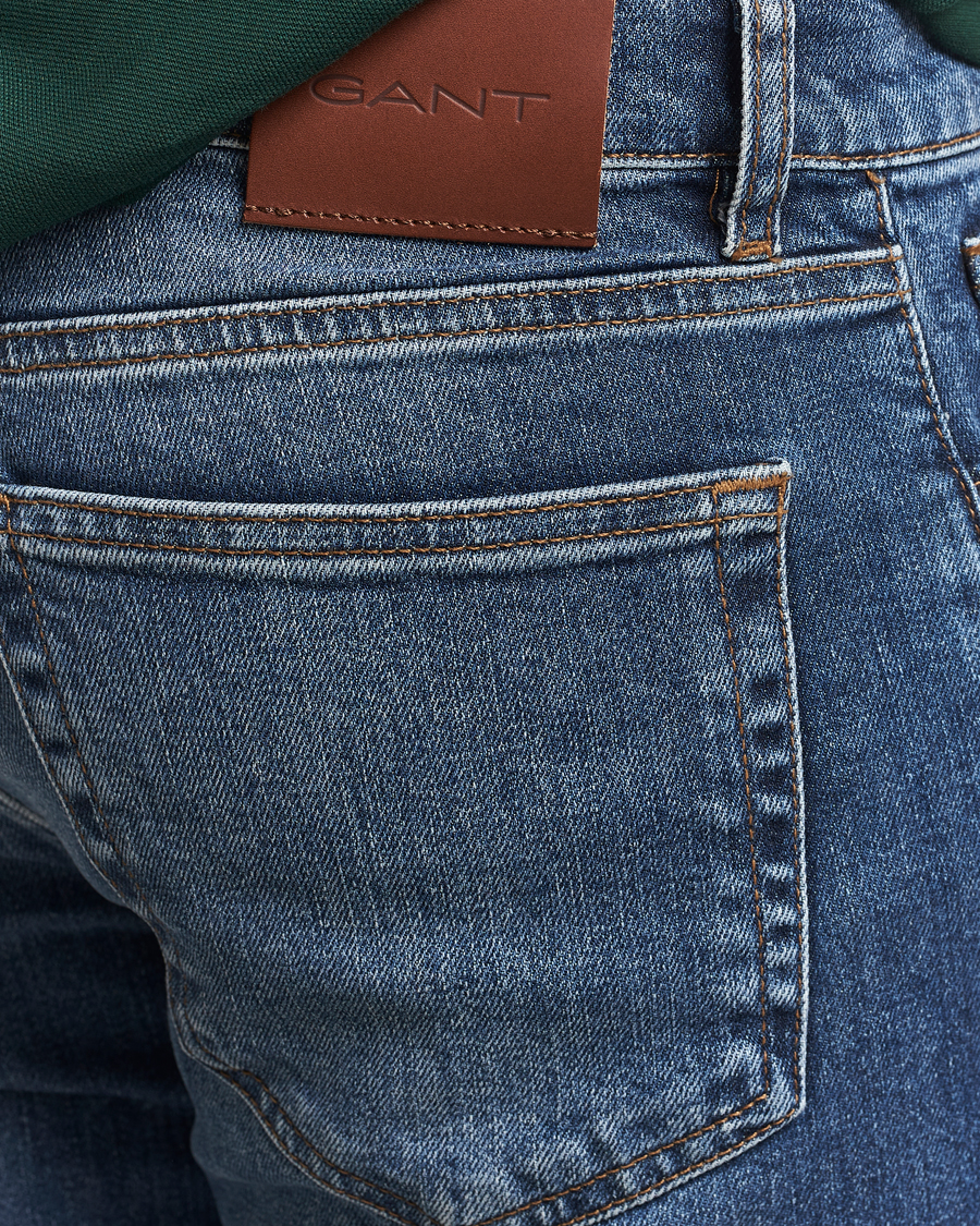 Mies | Farkut | GANT | Regular Fit Jeans Mid Blue Vintage