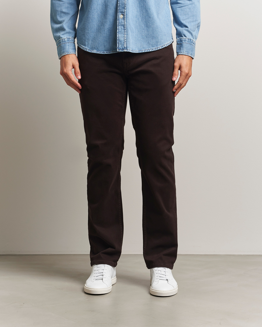 Mies | Housut | Gant | Regular Fit Moleskin 5-Pocket Trousers Deep Brown