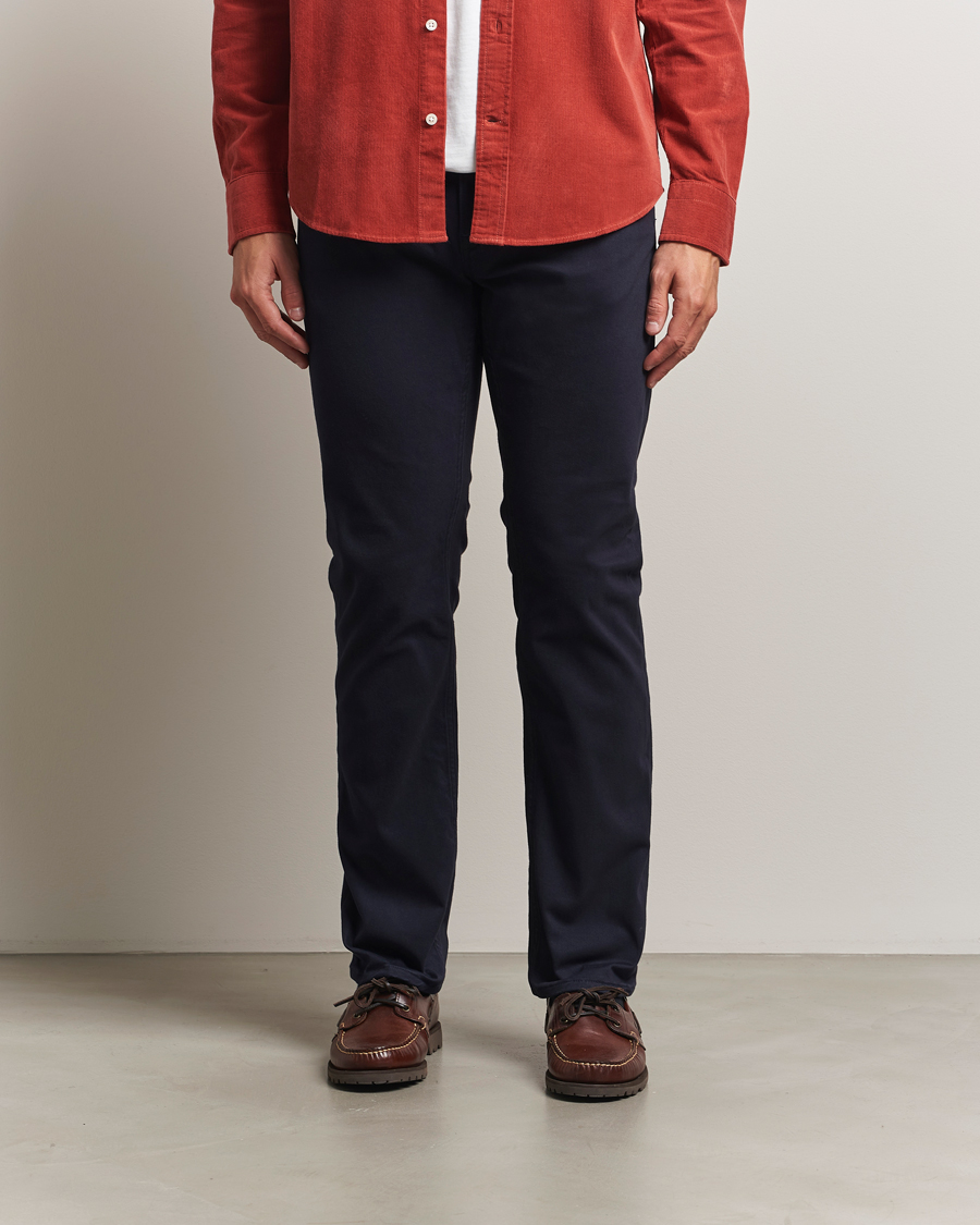 Mies | Housut | Gant | Regular Fit Moleskin 5-Pocket Trousers Evening Blue