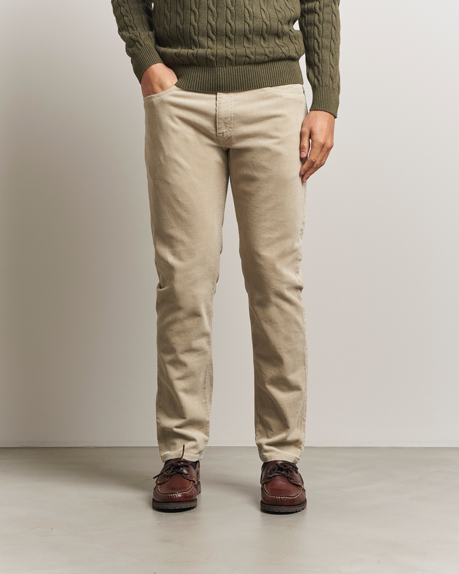 Mies | Housut | Gant | Cord 5-Pocket Jeans Greige
