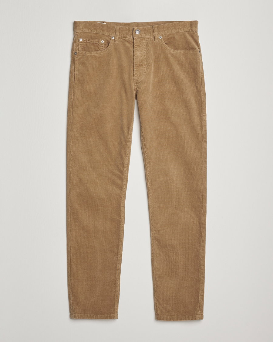 Mies | Housut | Gant | Cord 5-Pocket Jeans Light Taupe