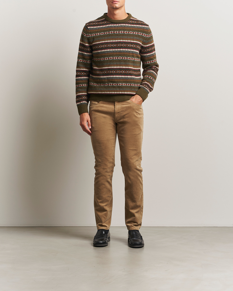 Mies | Housut | Gant | Cord 5-Pocket Jeans Light Taupe
