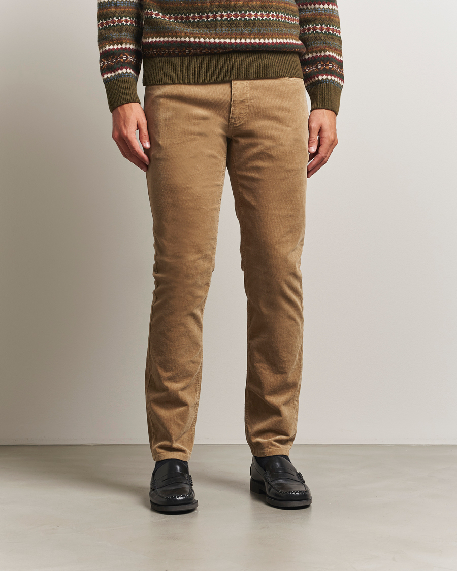Mies | Housut | Gant | Cord 5-Pocket Jeans Light Taupe