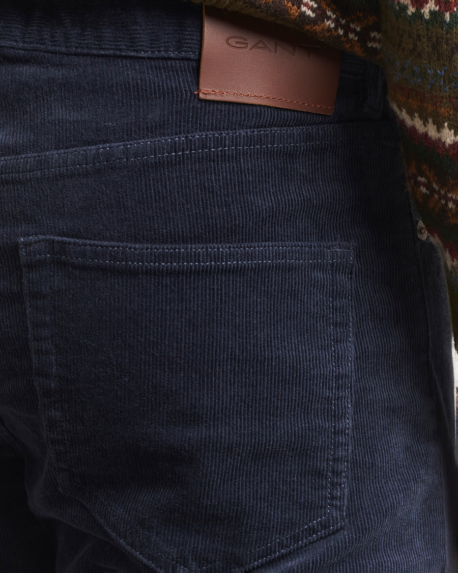 Mies | Housut | Gant | Cord 5-Pocket Jeans Evening Blue