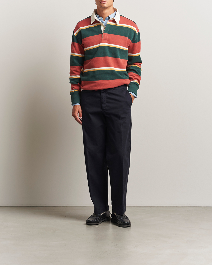 Mies | Puserot | GANT | Striped Heavy Rugger Modern Rust