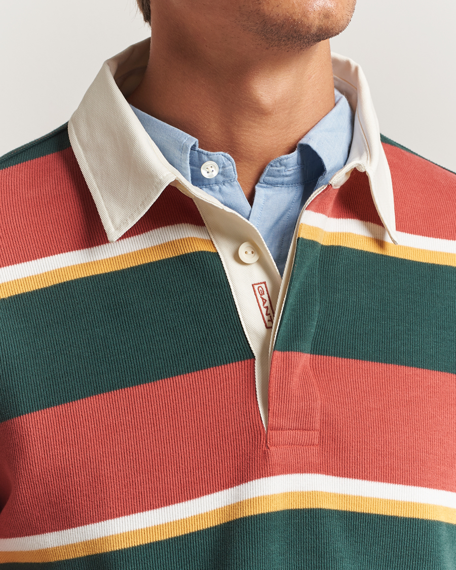 Mies | Puserot | GANT | Striped Heavy Rugger Modern Rust