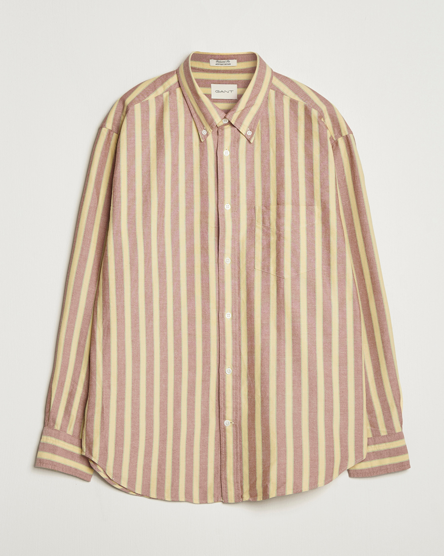 Mies | Kauluspaidat | Gant | Relaxed Fit Striped Heritage Oxford Shirt Modern Rust