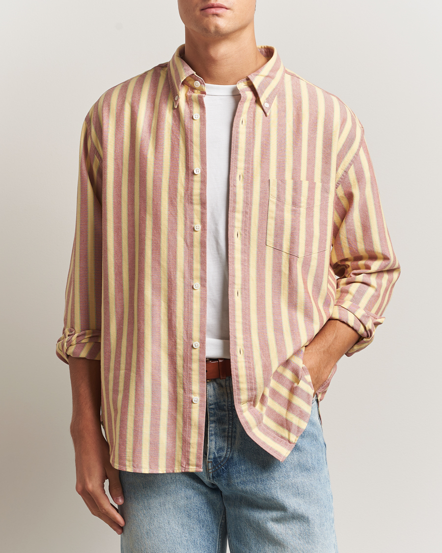 Mies | Kauluspaidat | Gant | Relaxed Fit Striped Heritage Oxford Shirt Modern Rust